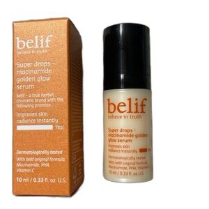 Belif Super Drops Niacinamide and Vitamin C Golden Glow Serum Glowy KBeauty BNIB